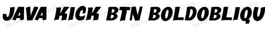 Java Kick BTN BoldOblique字体转换